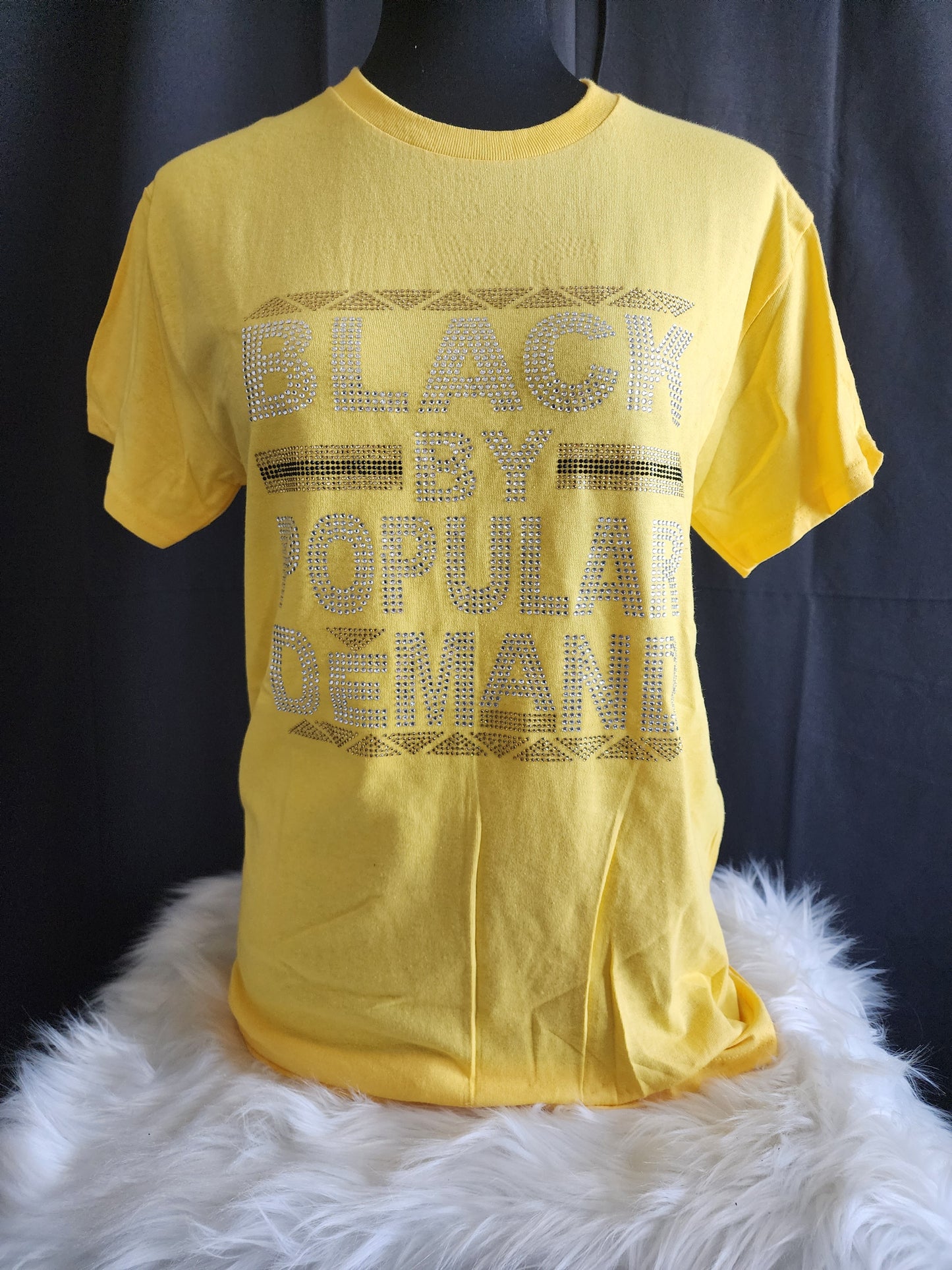 Black By Popular Demand Gold Bling Tee