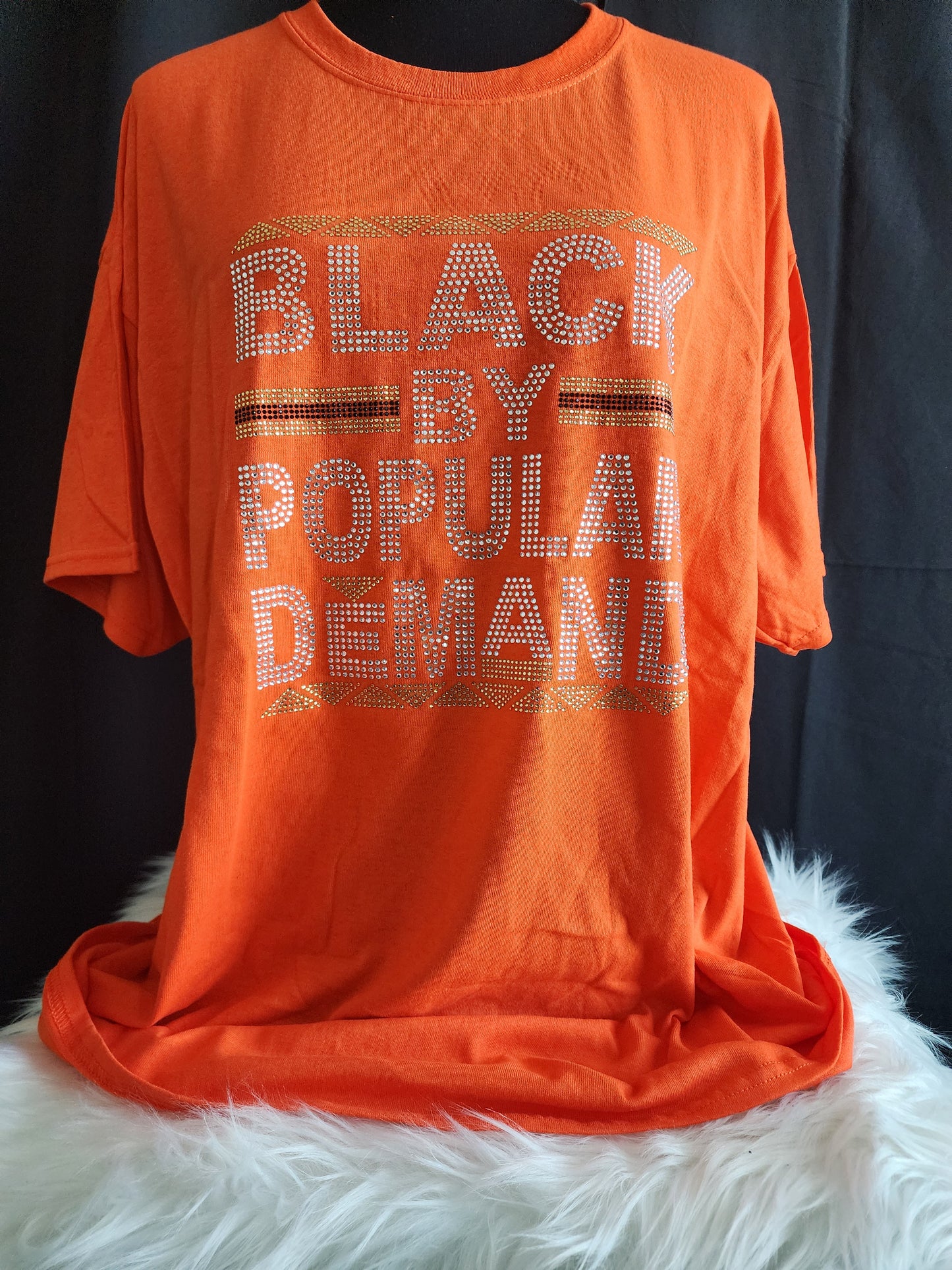 Black By Popular Demand Gold Bling Tee