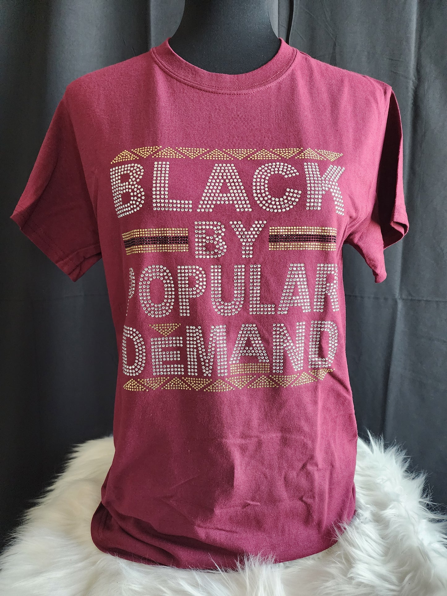 Black By Popular Demand Gold Bling Tee