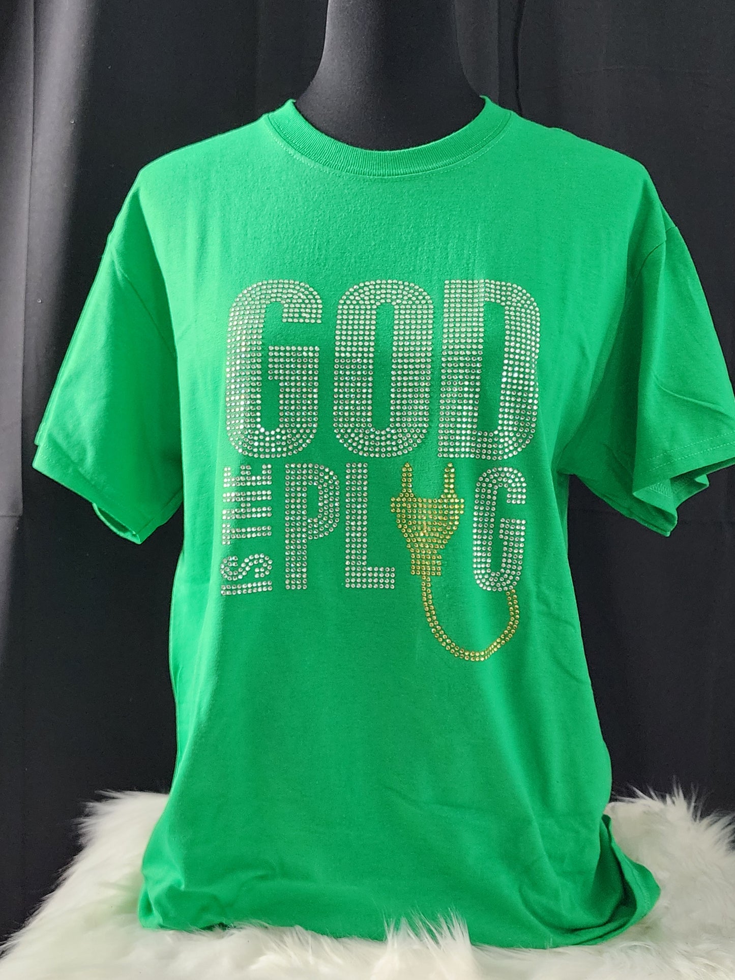 God Is The Plug Bling Tee