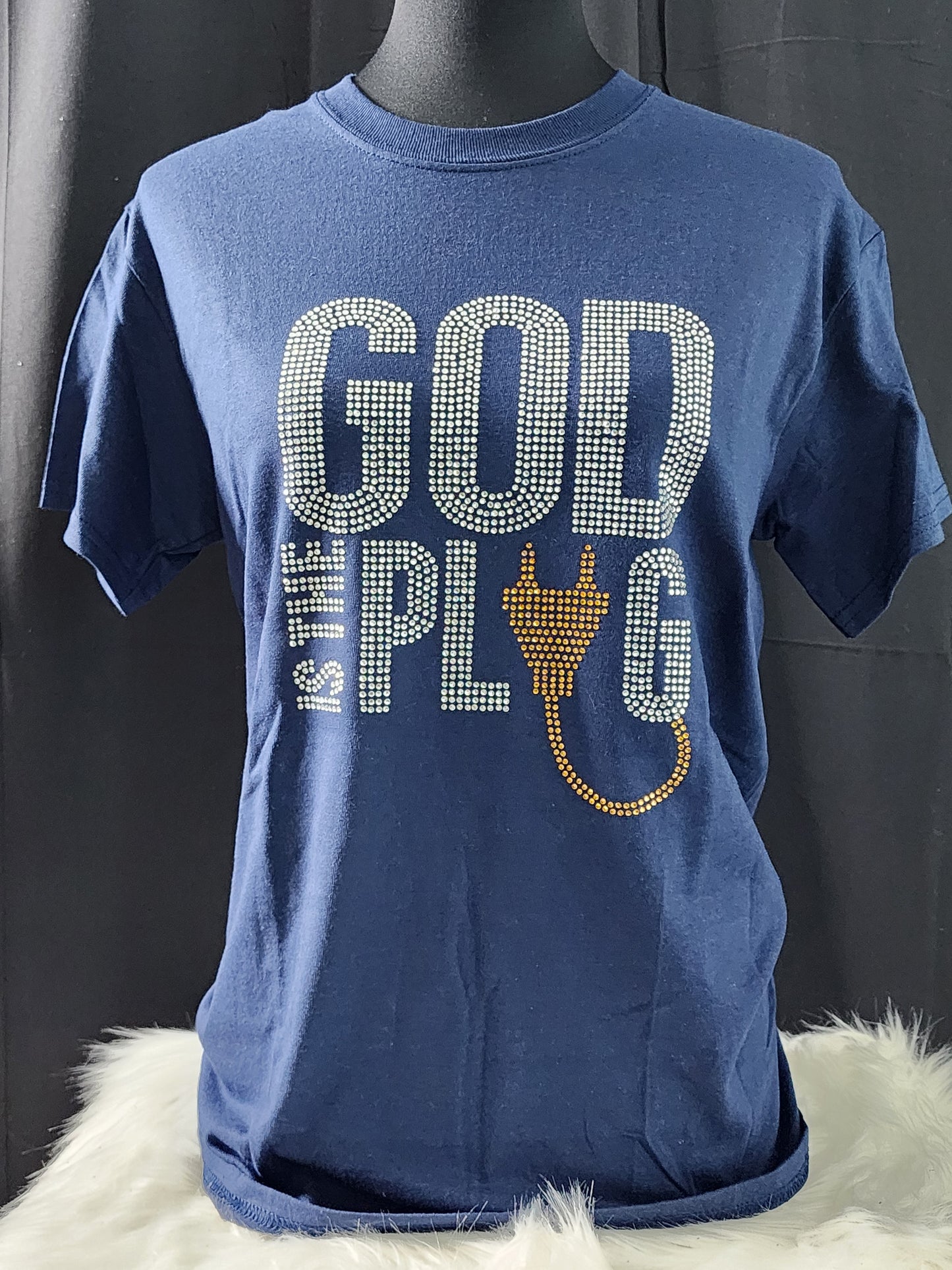 God Is The Plug Bling Tee