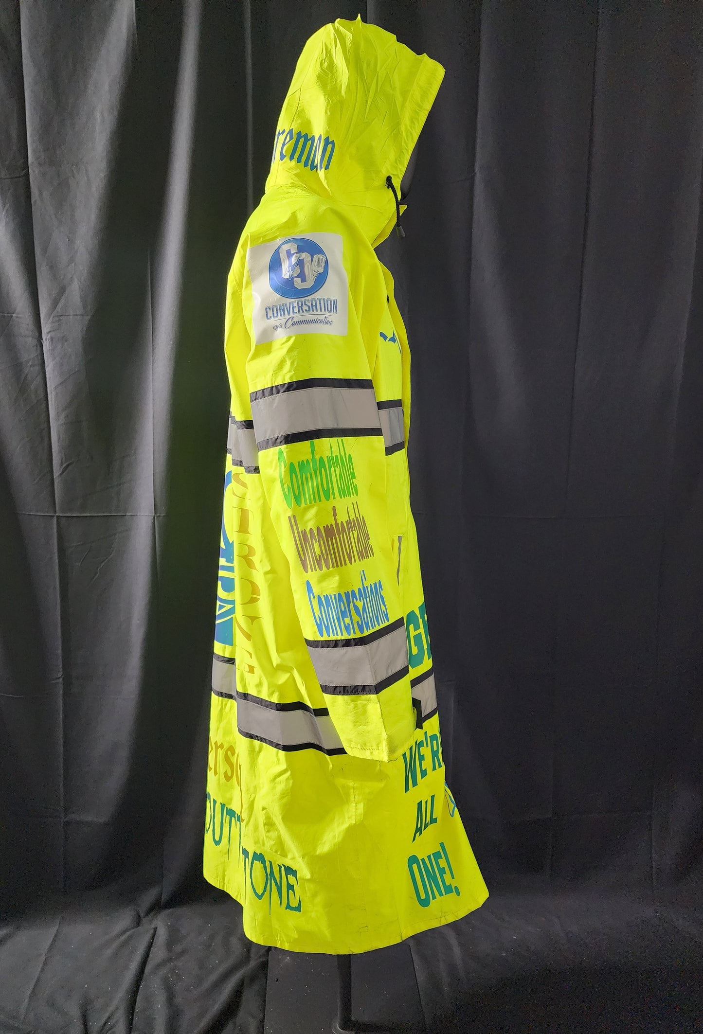 Hi-Visability Safety Rain Trench Coat Nascar Design